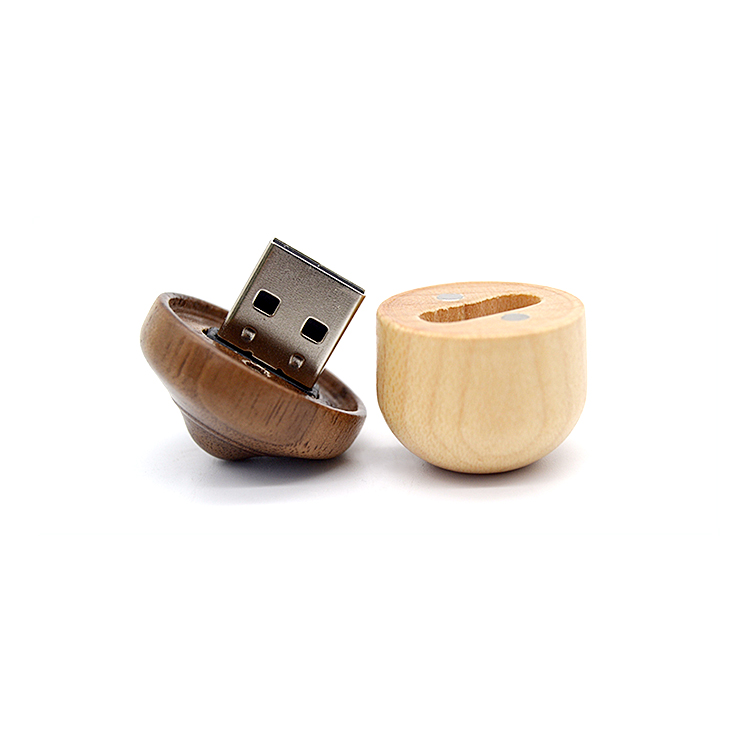2020 creative new hazelnut shaped wooden usb storage device LWU1013